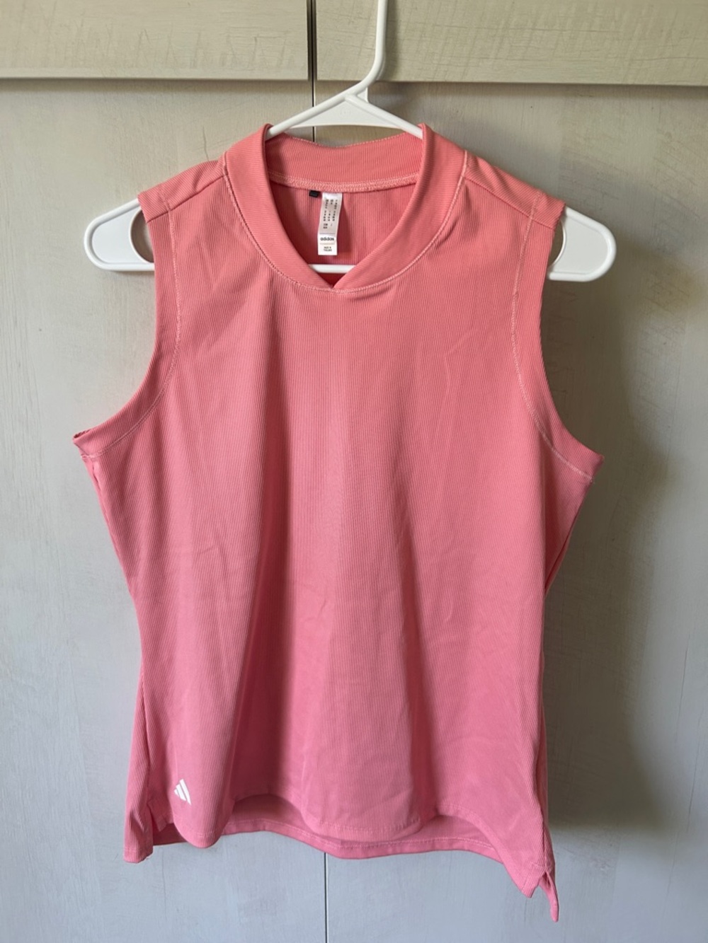 adidas Women’s ultimate 365 low-crew mock neck sleeveless golf polo